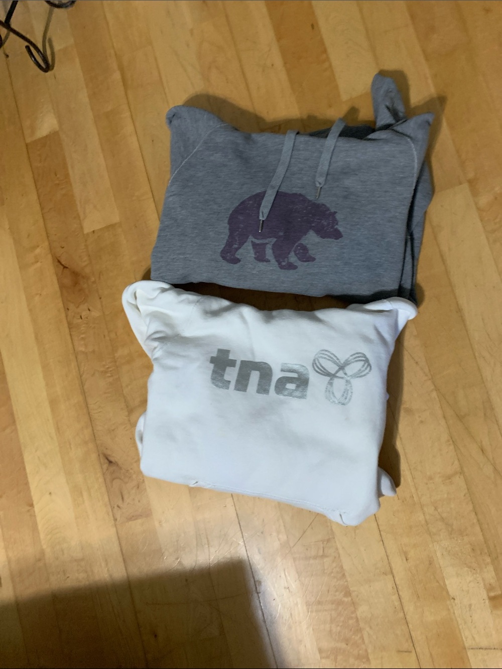 TNA White & Gray Kids Logo Hoodies - Twin Pack